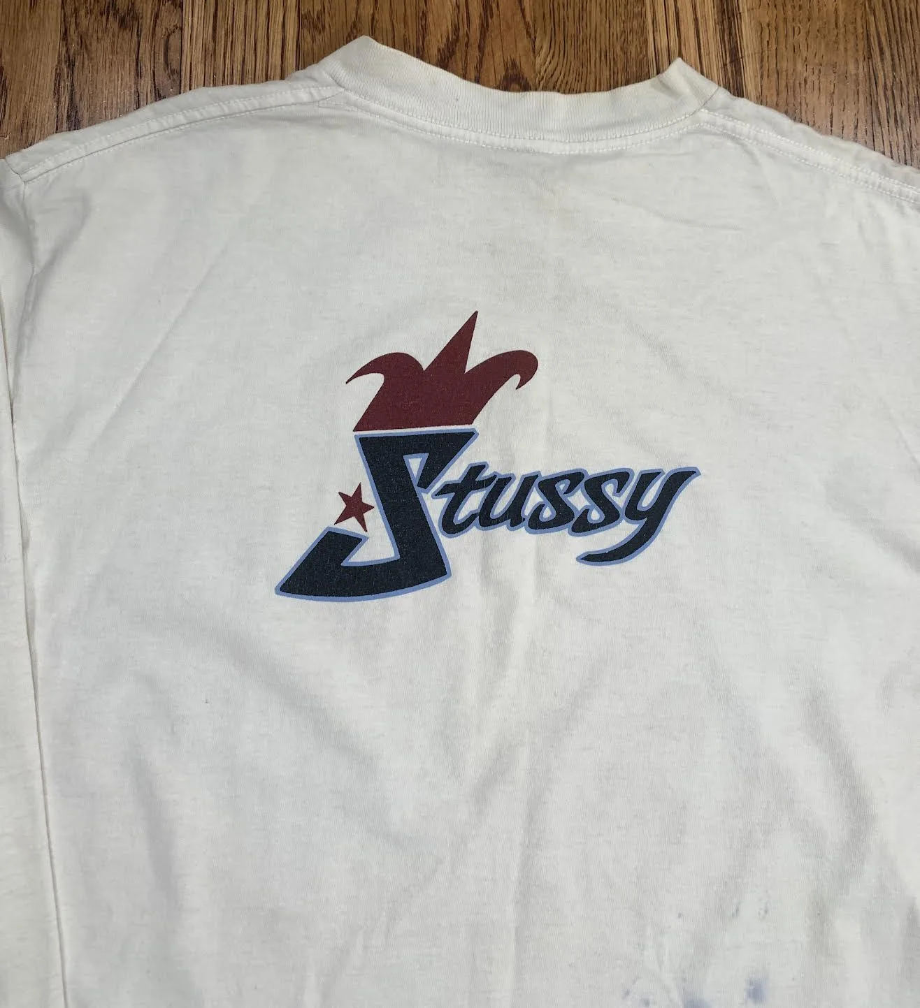 Vintage Stussy Joker L/S T Shirt (Size L,Fits Smaller) — RootsBK
